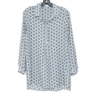 Pleione Womens Top Button Roll Tab Sleeve Small L1